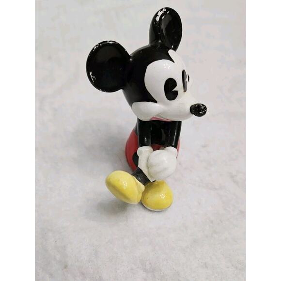 Vintage Walt Disney Company Japan Sitting MICKEY MOUSE Ceramic Toy Figure 3 3/8" - Picture 2 of 8
